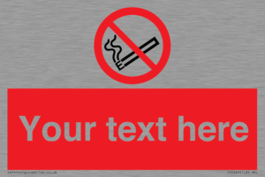Custom No E-cigarettes / Vaping Sign